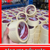 Cuộn băng keo giấy nhăn màu vàng – Dễ xé tay, không để lại keo