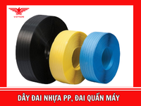 Dây đai nhựa PP màu vàng dùng trong đóng gói hàng hóa