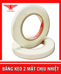 Băng keo 2 mặt chịu nhiệt, keo hai mặt dính chắc, chịu nhiệt độ cao, dán đồ nội thất, dán vật liệu công nghiệp.