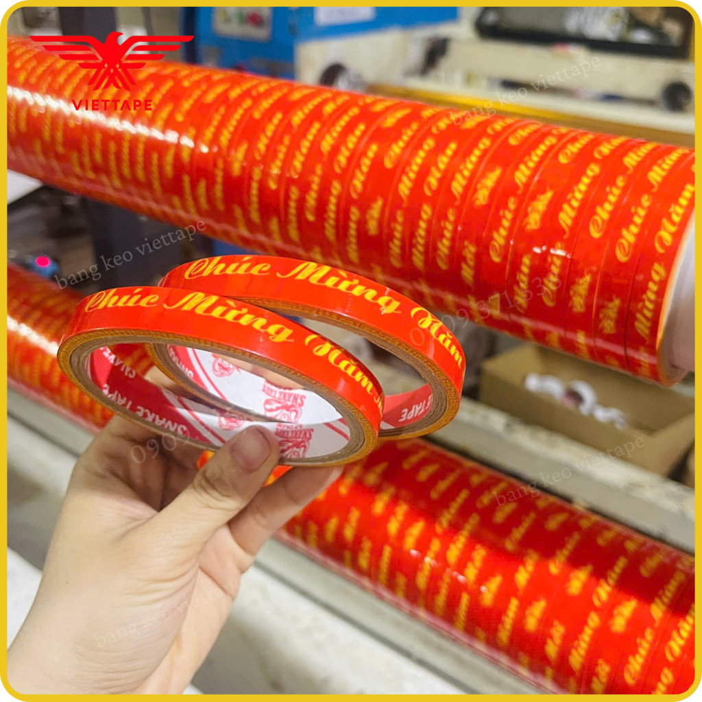 băng keo in chữ chúc mừng năm mới